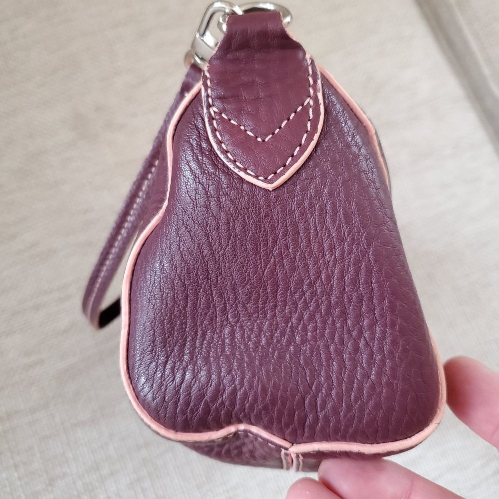 Cole Haan Purple Leather Satchel Shoulder Bag - Picture 5 of 11